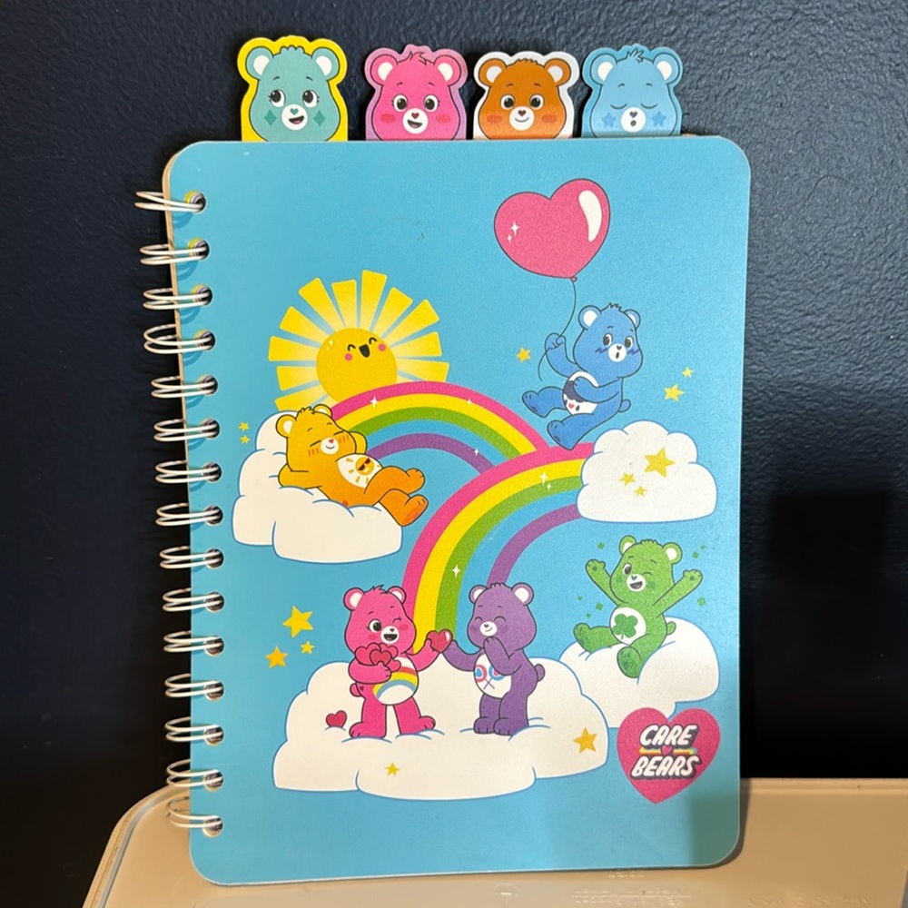 Care Bears 4 tabbed notebook